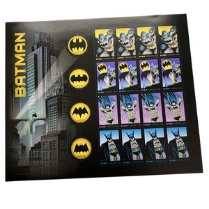 Batman forever stamps RARE 75 years BRAND NEW, collectible item, rare stamps